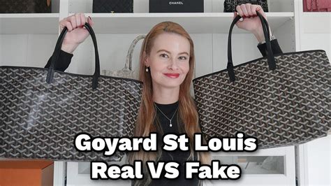 how to differentiate real and fake goyard|authentic goyard st louis tote.